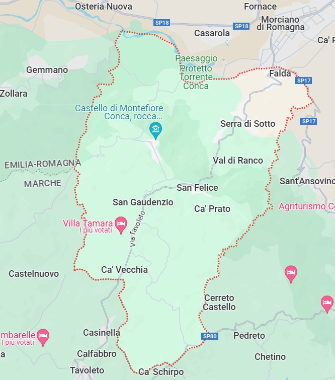 gmaps montefiore conca